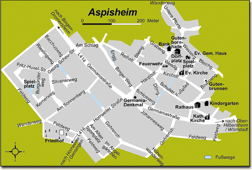 Aspisheim Der Sonne ganz nah Ortsplan